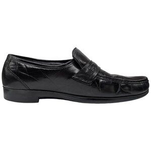 Bostonian Prescott Leather Loafers Mens Black Slip On 29052 Dress Shoes Sz 10.5